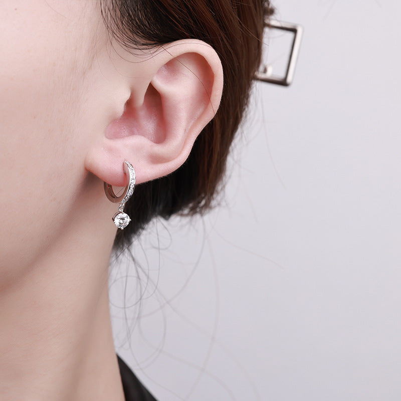 Prong-set earrings